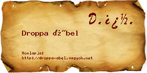 Droppa Ábel névjegykártya