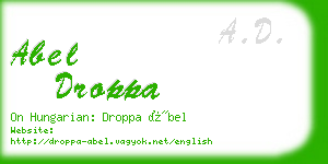 abel droppa business card